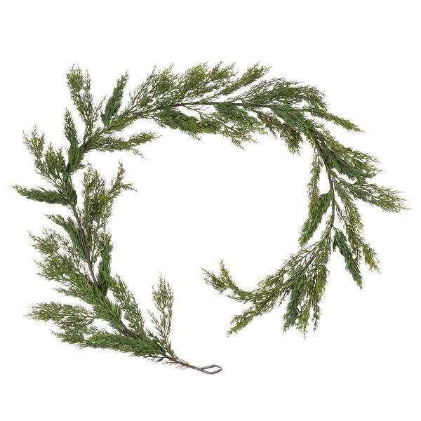 Tistheseason 72 in. Faux Cedar Design Garland, 2PK TI3752426